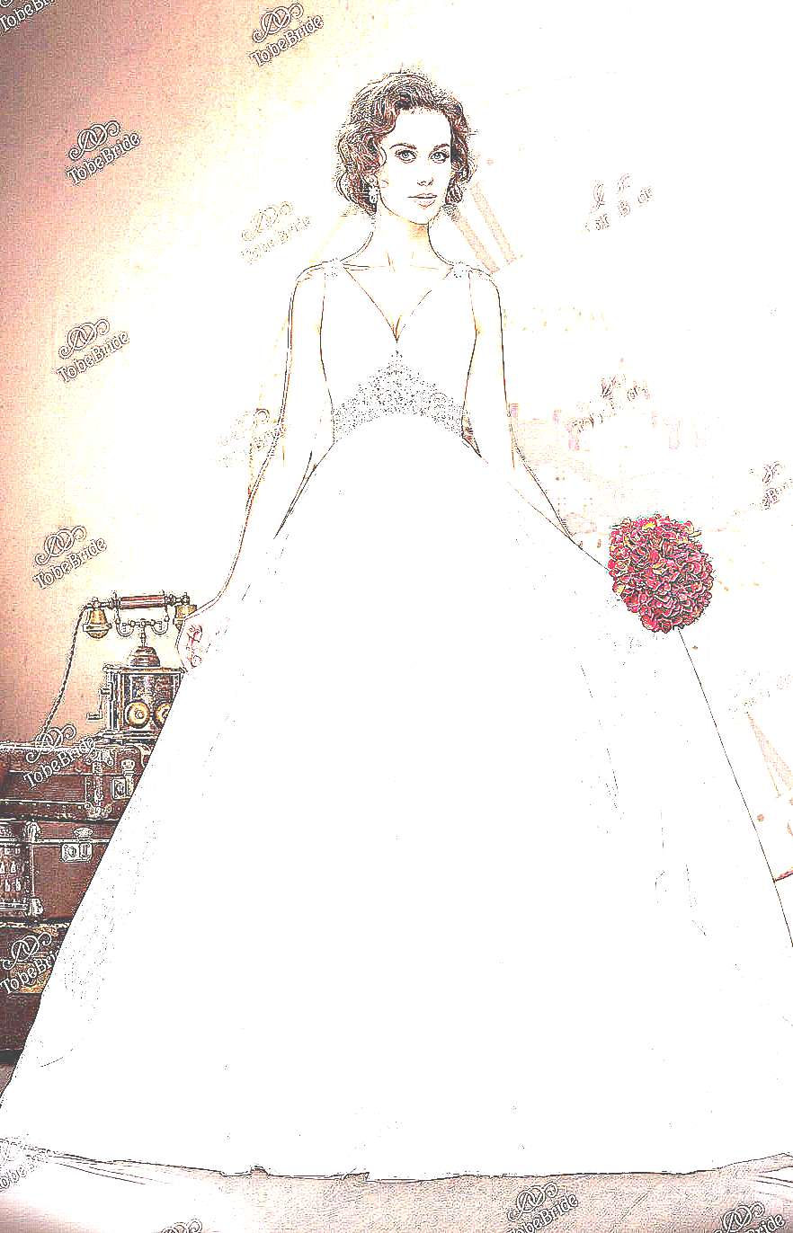 Простые свадебные платья (рисунок)