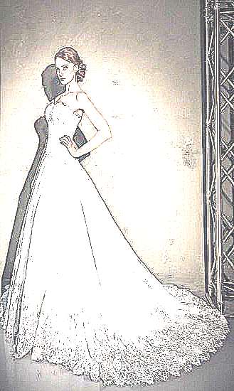 Летние свадебные платья (рисунок)